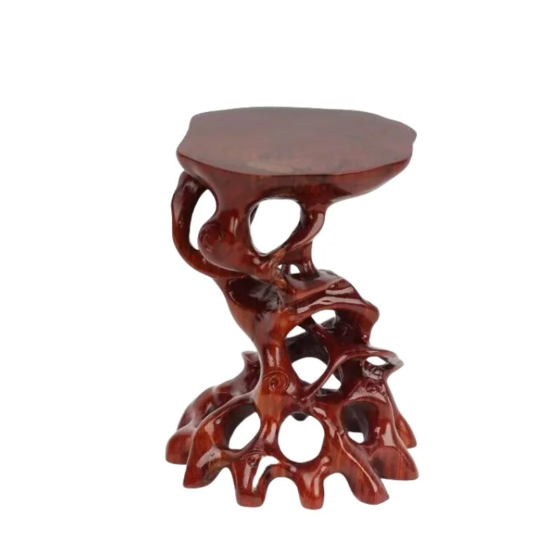 table basse bois sculpté moderne plateau circulaire structure organique naturel aspect rustiqueintérieur décoration noire