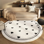 tapis moderne enfant arc ciel étoiles points colorés doux polyester imperméable antidérapant blanc orange