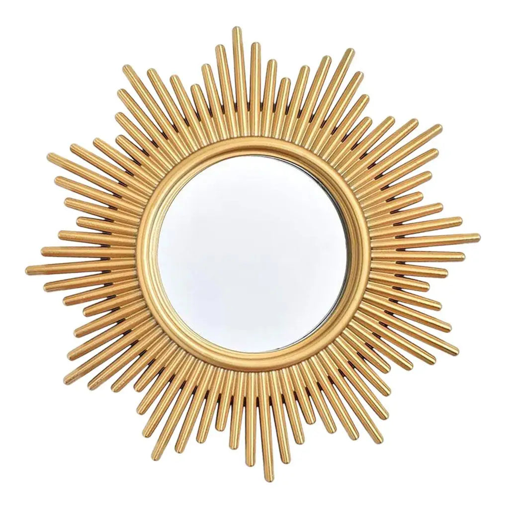 miroir rond moderne doré symétrique intérieur salle bain entrée salon