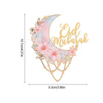 décoration gâteau or rose bleu boho chic pique bois fleurs géométrique İslam fête