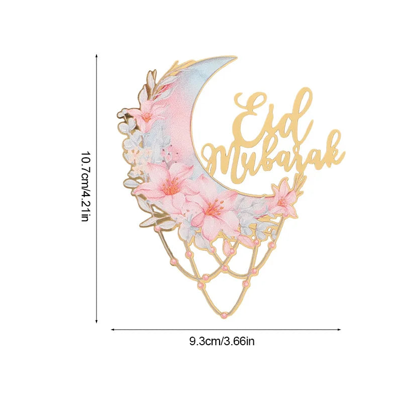 décoration gâteau or rose bleu boho chic pique bois fleurs géométrique İslam fête