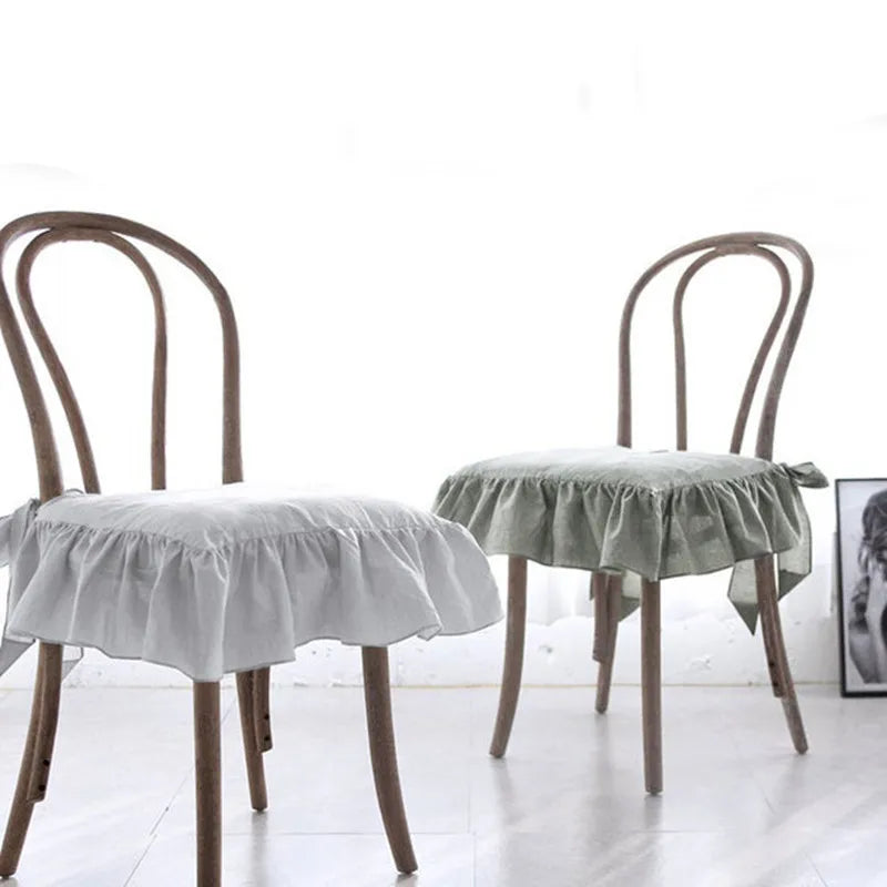 housse chaise blanche coton douce rustique chic décorative amovible lavable 40x40cm 45x45cm 50x50cm
