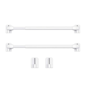 tige rideau ajustable blanc moderne crochets auto adhésifs 30 40 cm