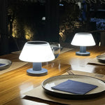 lampe solaire moderne table gris blanc rechargeable led jardinextérieur abs ip65 neutralwhite