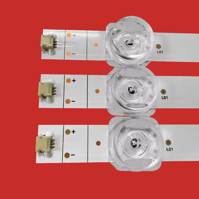 bande led transparente 618mm 7leds 3v ligne droite moderne non visible