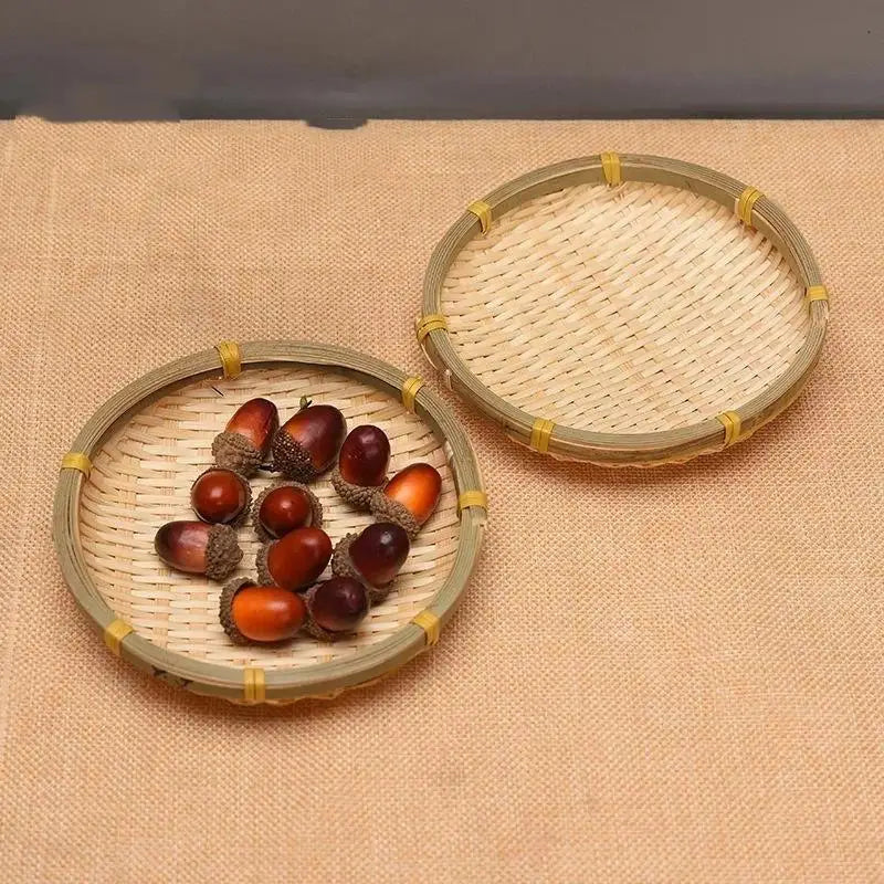 assiettes bambou naturel tissage fin traditionnel artisanal robustes écologiques