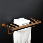 accessoires salle bain or rose moderne acier inoxydable finition brossée porte serviettes barre vis