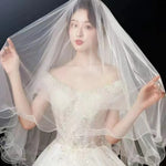 voile mariée blanc classique chaînes pendantes vintage tulle polyester