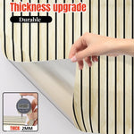papier peint vinyle moderne rayures noires fond beige autocollant cuisine chambre salon