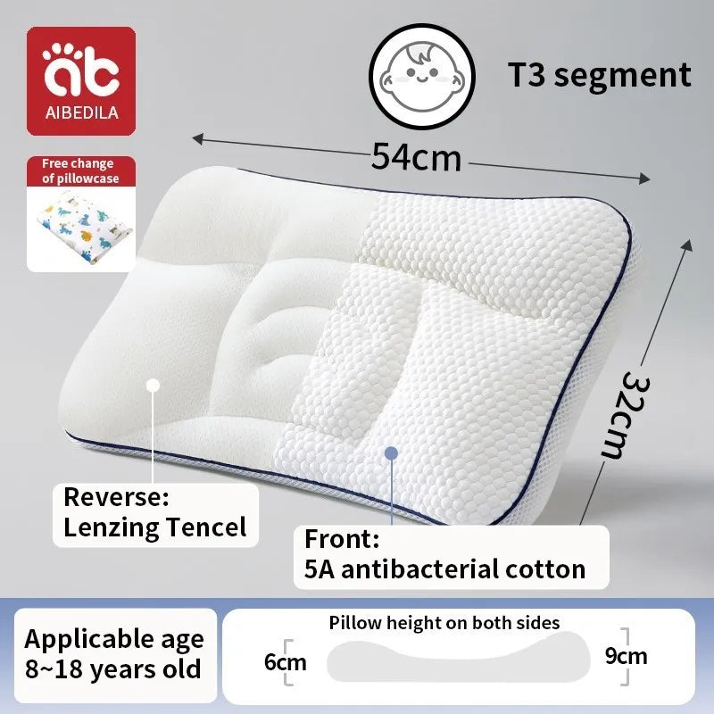 coussin bébé blanc bleu coton polyester dessin animé motifs géométriques contour arrondi ergonomique quatre