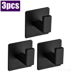 porte serviettes adhésifs modernes noir mat crochets alliage aluminium minimaliste salle bain cuisine
