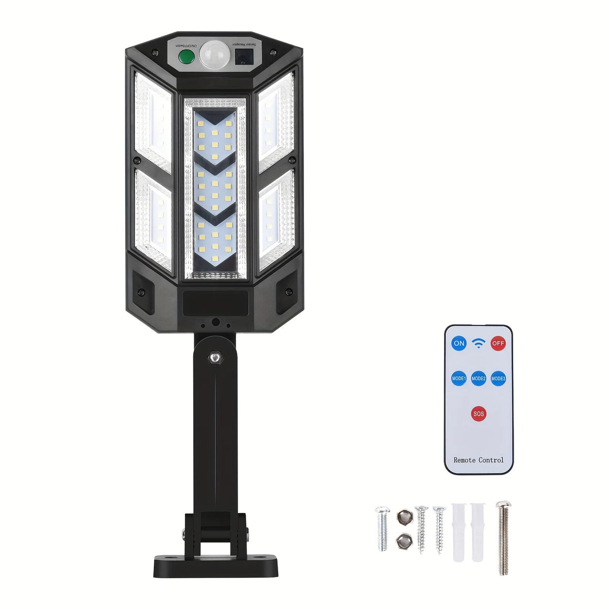 lumière solaire noire ip65 led moderne télécommande mur extérieur 12v