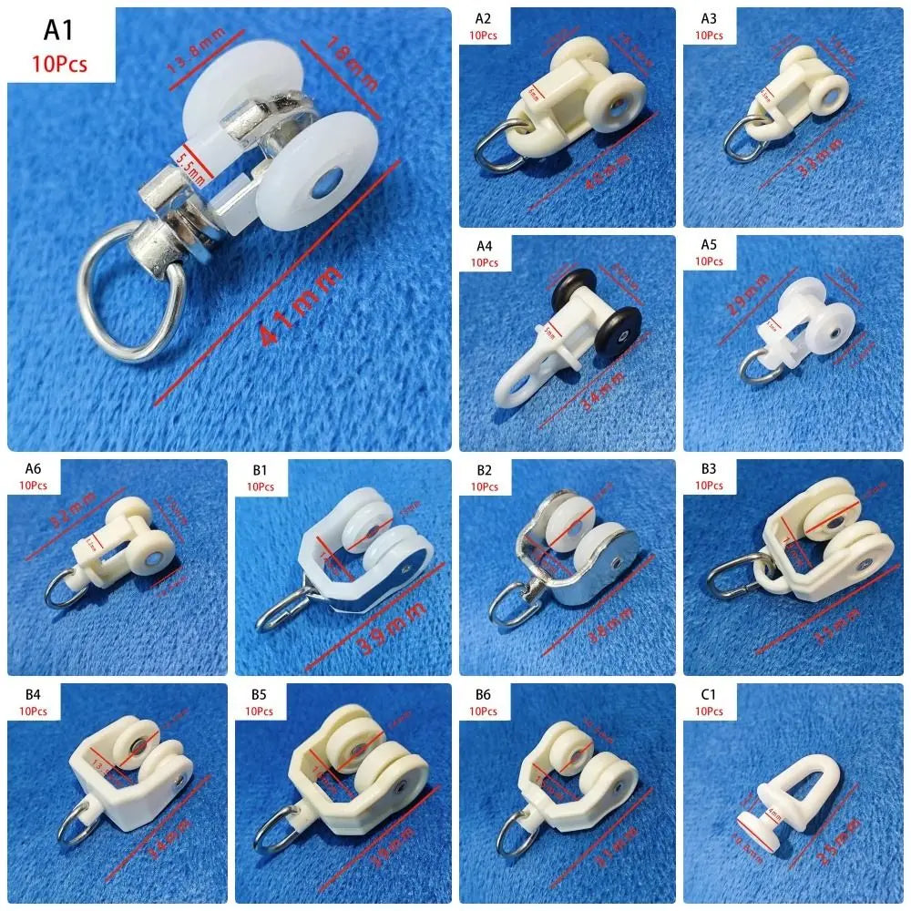 rouleau rideau blanc argenté moderne 10 pièces plastique métal rondelles anneau fixations quincailleries meuble