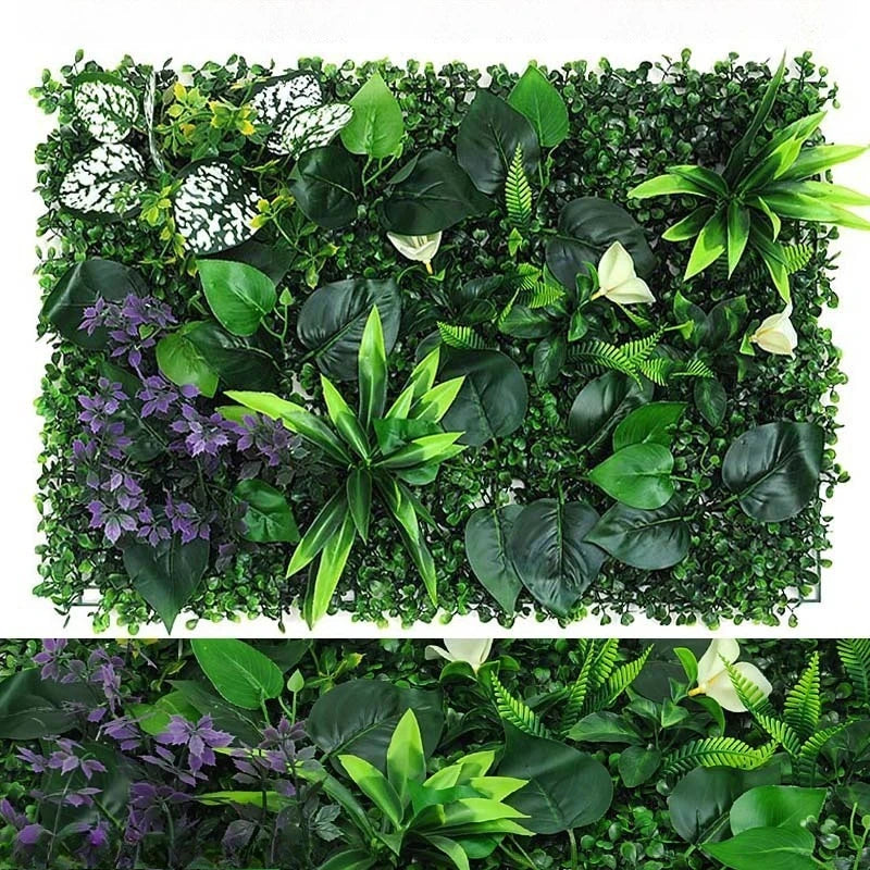 panneau mural végétal artificiel feuilles vertes moderne extérieur intérieur décoration verticale naturelle accrochable