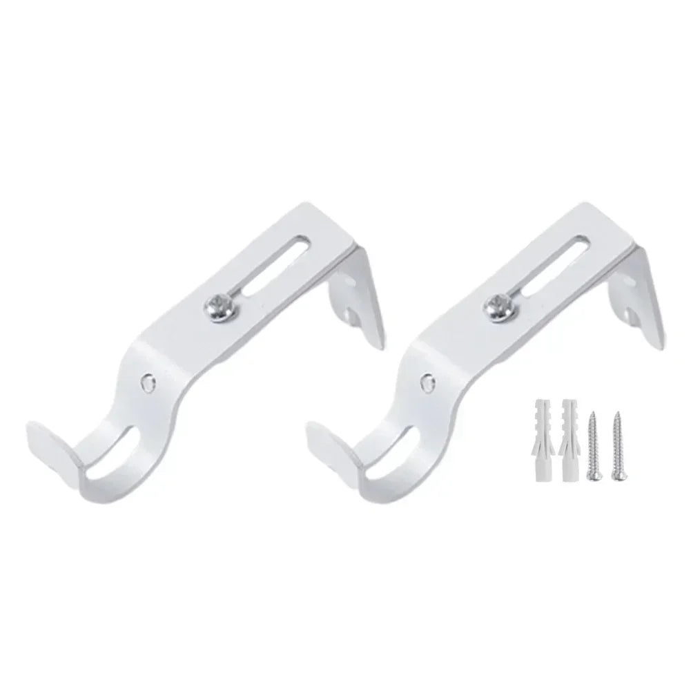 supports rideau tringle fer vis mural noir argenté blanc moderne minimaliste