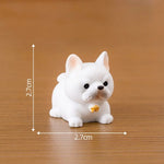 figurines chiens mignons résine cartoon peluche yeux colorés extérieur ornements micro paysage