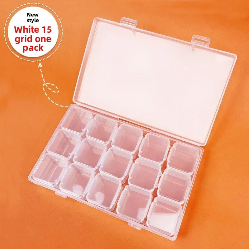 boîte rangement bijoux transparent grands compartiments 28 petits compartiments clips