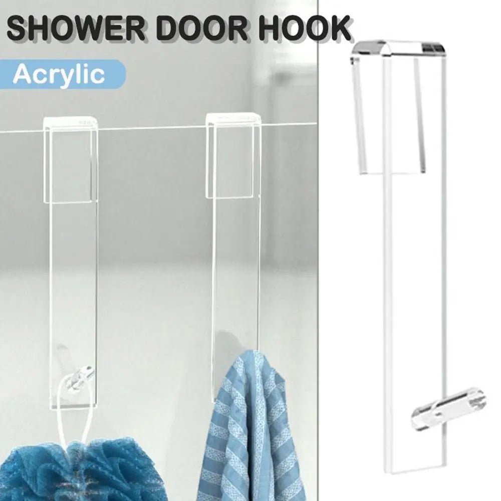 porte douche serviettes transparent modernes adhésifs salle bains organisation deco minimalistes