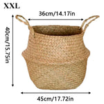 paniers pliables rustiques boho chic poignées corde couleur naturelle fibres tissées decorationintérieur