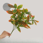 plantes artificielles feuilles variées vert rouge blanc modernes décoration intérieure 32cm 46cm 10 pièces