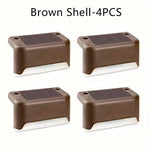 lampes solaires led extérieures modernes marron noir beige escaliers terrasse jardin ip45 abs