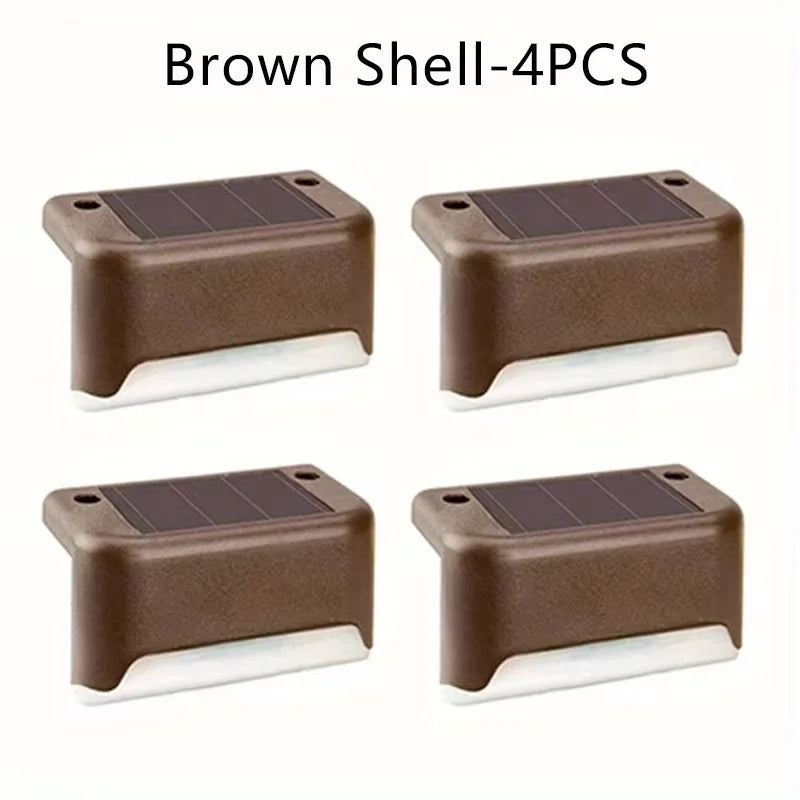 lampes solaires led extérieures modernes marron noir beige escaliers terrasse jardin ip45 abs