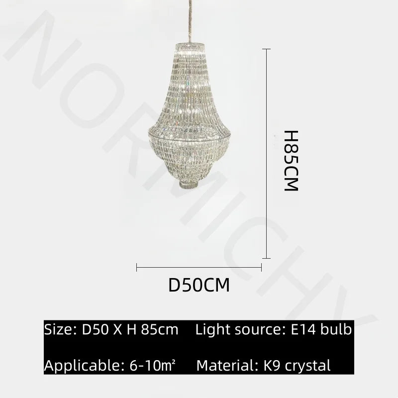 lustre cristal facettes transparent classique salon chambre éclairage deco pendentif facile lumière chambre decoration