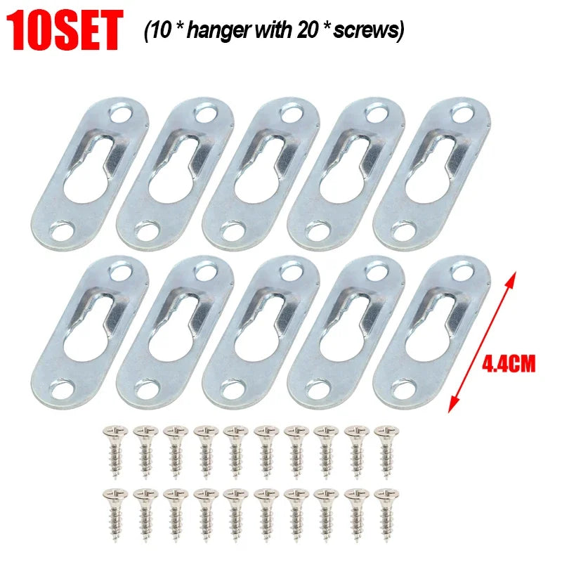 clips fixation cadres argentés vis pratiques suspension murales travail bois