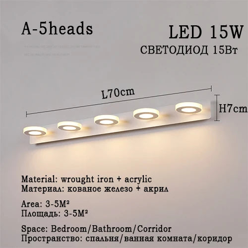 applique murale led moderne blanc fixée mur éclairage quotidien chambre étude sources lumineuses