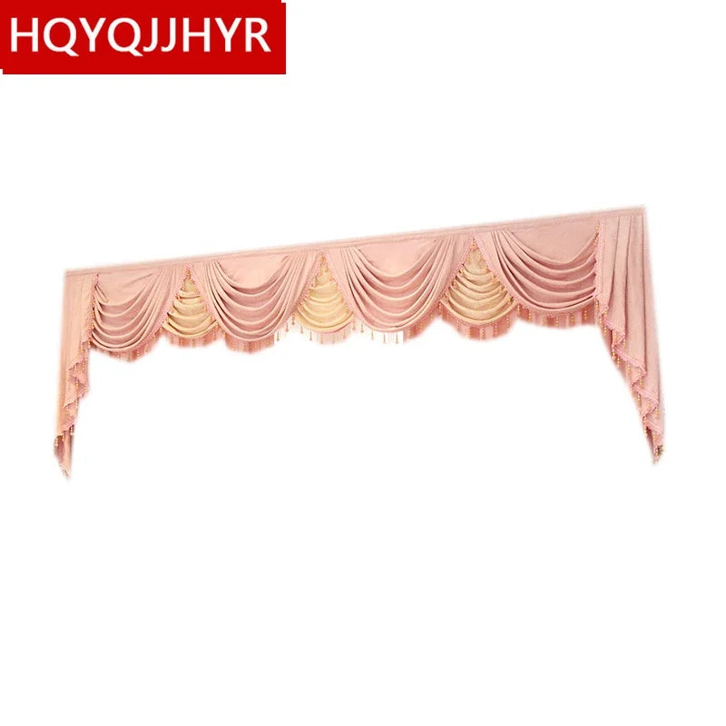 rideau polyester brodé fleuri classique beige marron rose bleu non visible 100cm 400cm