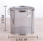 sacs assaisonnement acier inoxydable filtre cylindrique maille fine argenté moderne cuisine stockageversiblechains métalliques