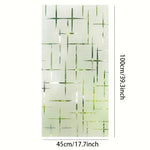 film fenêtre décoratif moderne lignes vertes fond blanc protection uv isolation thermique 45x100cm 45x200cm