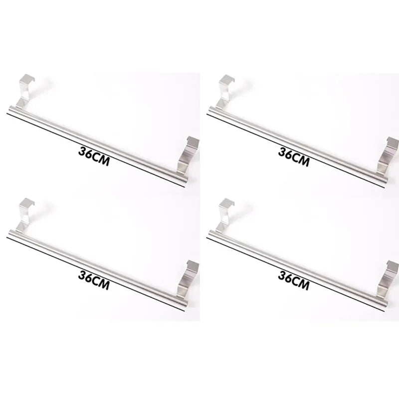 porte serviettes mural acier inoxydable clips fixation moderne 23cm 36cm lisse argenté sans perçage