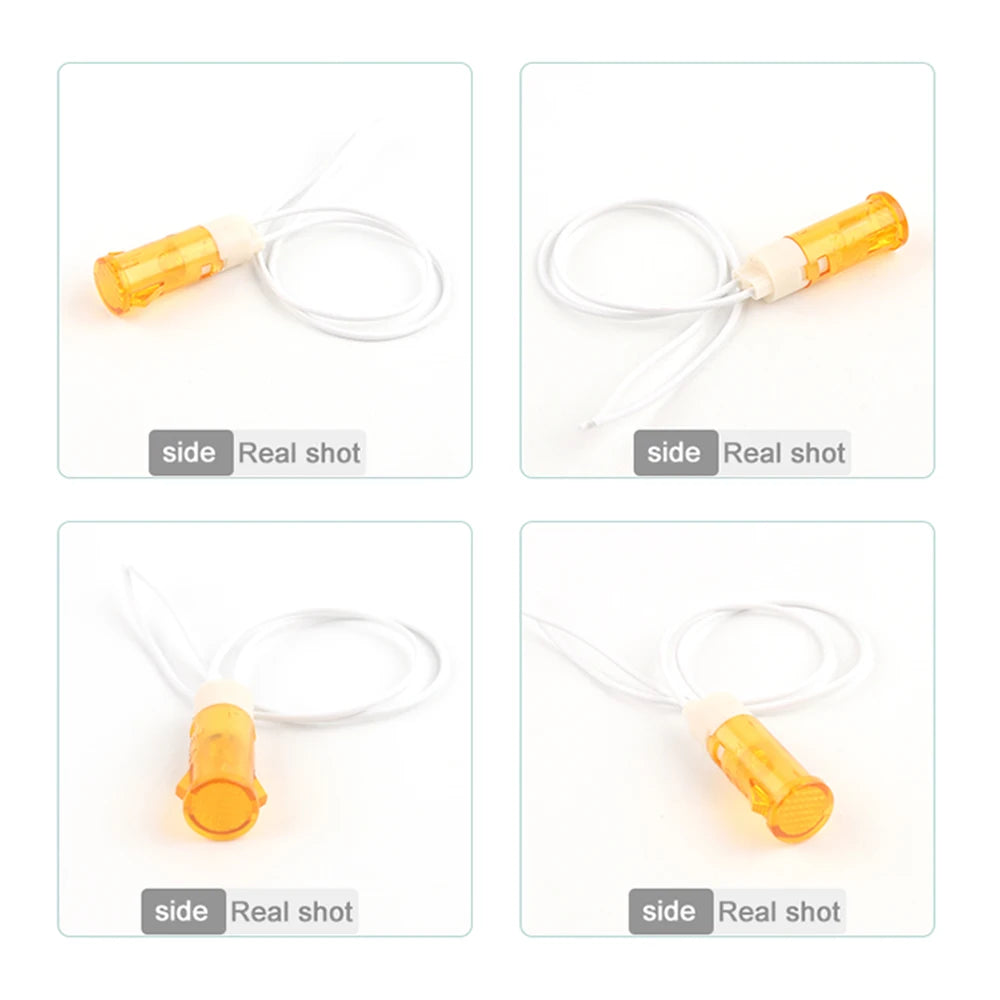 signal indicateur rouge vert jaune transparent moderne câble blanc 12V 220V 24VDC