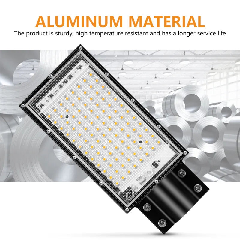 lampe rue led 50w 100w 200w moderne étanche industrielle warm white cold white noir