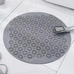 tapis bain antidérapant rond rose bleu clair beige gris embouts ventouses moderne minimaliste