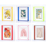 Cadre photo coloré en acrylique A4 double face transparent