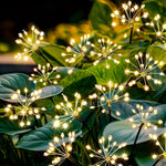 décoration extérieure solaire fleurs lumineuses 120 led moderne fixations inclusées 72cm hauteur