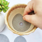 filtre graines noir maille fine pratique adhésif 10x10cm 7.5x7.5cm drainage plantes pots jardinerie