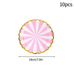 assiettes gobelets papier jetables motifs floraux fête anniversaire mariage décoration