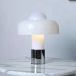 lampe table moderne orange ampoule led e14 cable électrique blanc argent mat