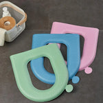coussin toilette confortable vert bleu rose clips plastique souple pratique washable