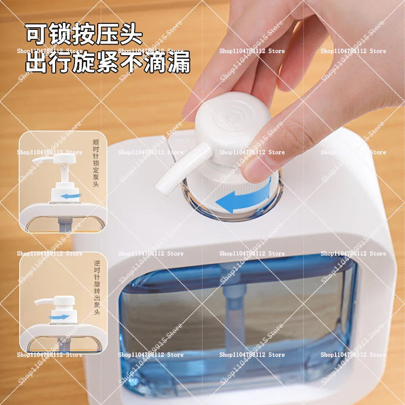 distributeur savon liquide rose dessins animés personnages mignons transparent moderne poignée pompe rechargeable
