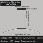 suspension lumineuse moderne minimaliste noir blanc réglable luminosité LED économique