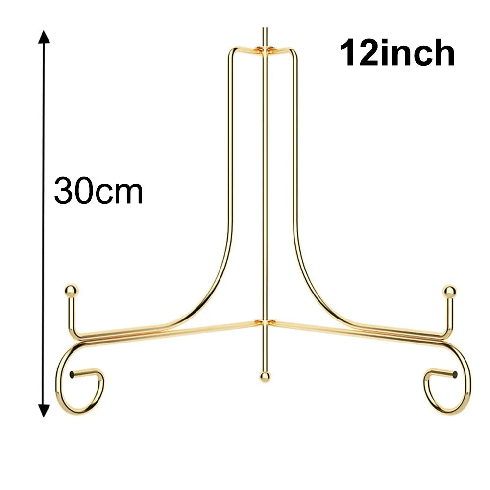 supports assiettes réutilisables or argent modernes clips élégants 10 12 cm
