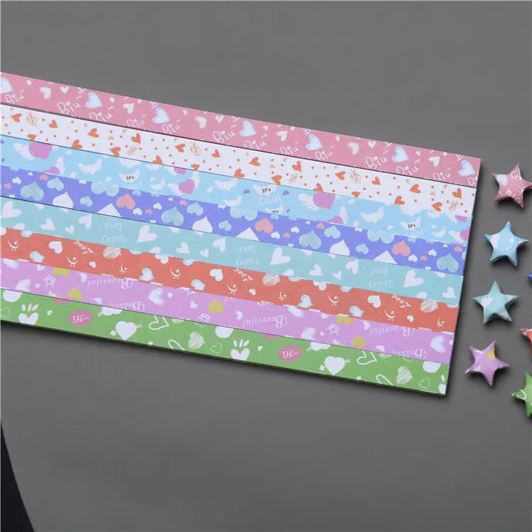 rubans décoratifs fleurs cerisier papier origami étoiles rose blanc bleu vert bricolage fête