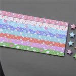 rubans décoratifs fleurs cerisier papier origami étoiles rose blanc bleu vert bricolage fête