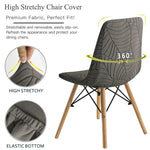 housse chaise extensible vert olive imprimé feuilles moderne siège salle manger banquet