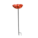 bassin oiseaux fleur rouge bleu moderne extérieur décoration pollinisateurs jardin