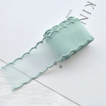 ruban dentelle fine polyester coton rose clair gris vert pâle blanc violet translucide élégant
